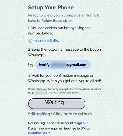 WhatsAppでChatGPTとチャットする方法 - How to chat with ChatGPT on Whatsapp Registering God in a box BOT on Whatsapp How to chat with ChatGPT on Whatsapp - Registering God in a box BOT on Whatsapp.
