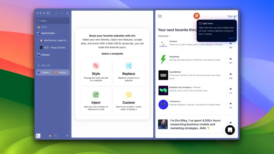 Arc ブラウザ - Arc Browser Screenshot 03
